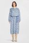 Circle of Trust maxi jurk Gwen met all over print en ceintuur lichtblauw wit - Thumbnail 2