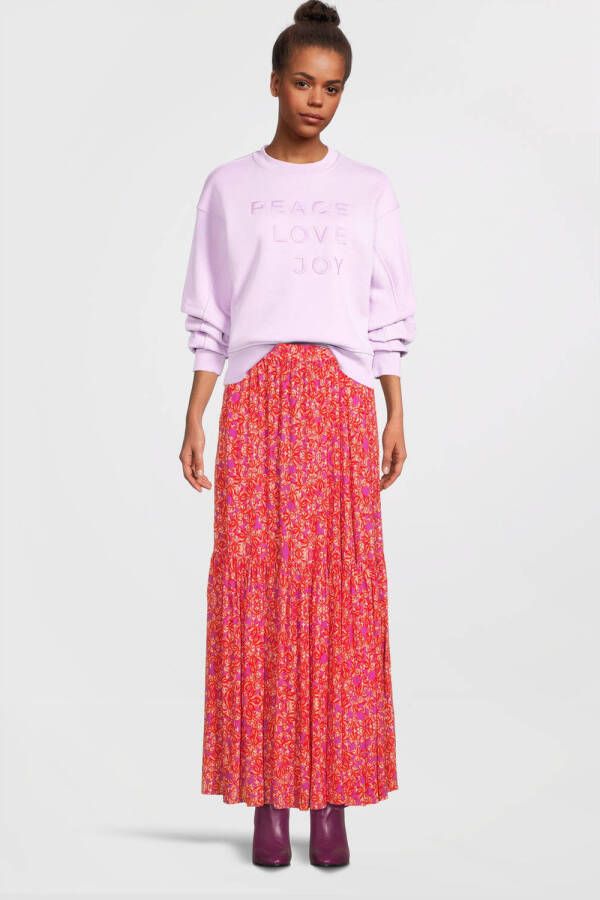 Circle of Trust maxi rok Indy skirt met all over print roze