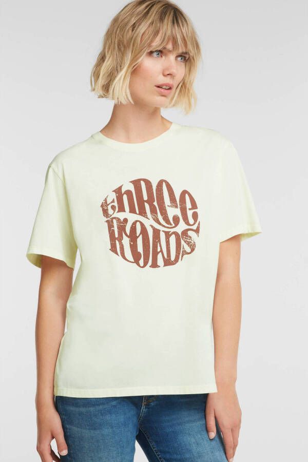 Circle of Trust T-shirt Coco tee met printopdruk wit