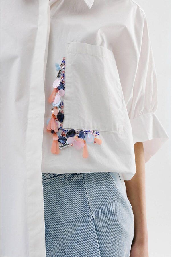 CKS blouse ecru met pailletten - Foto 2