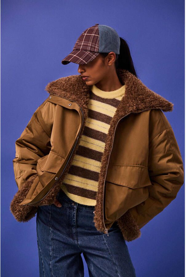 CKS faux fur jas groen