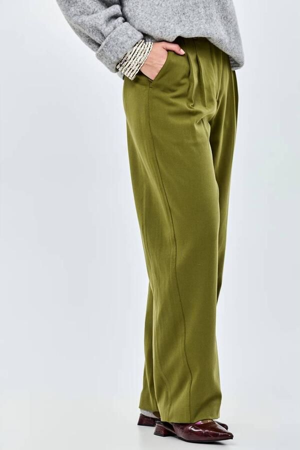 CKS loose fit broek olijfgroen - Foto 3