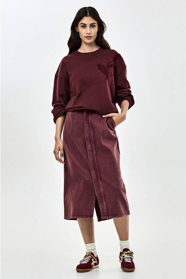 CKS sweater met borduursels donkerrood - Foto 2
