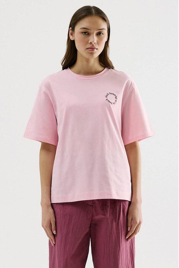 CKS T-shirt met backprint roze - Foto 3