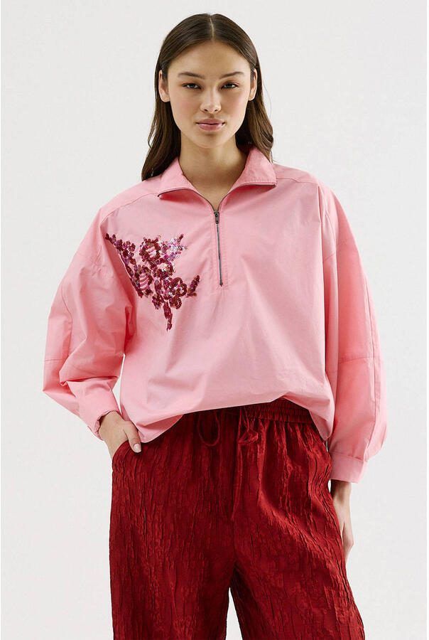 CKS top roze met pailletten
