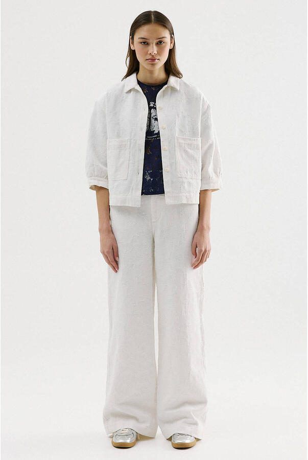 CKS wide leg high waist broek beige - Foto 2