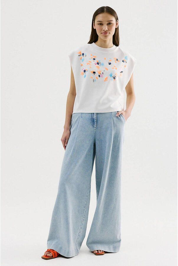 CKS gebloemd T-shirt lichtblauw - Foto 3