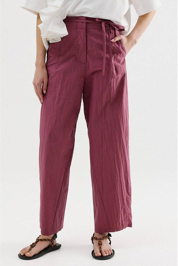 CKS wide leg high waist broek paars