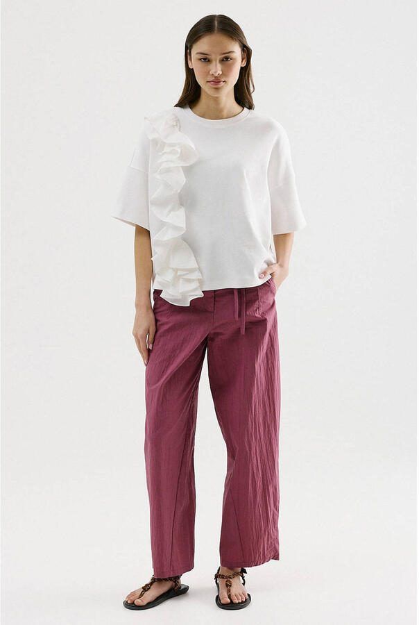 CKS wide leg high waist broek paars - Foto 3