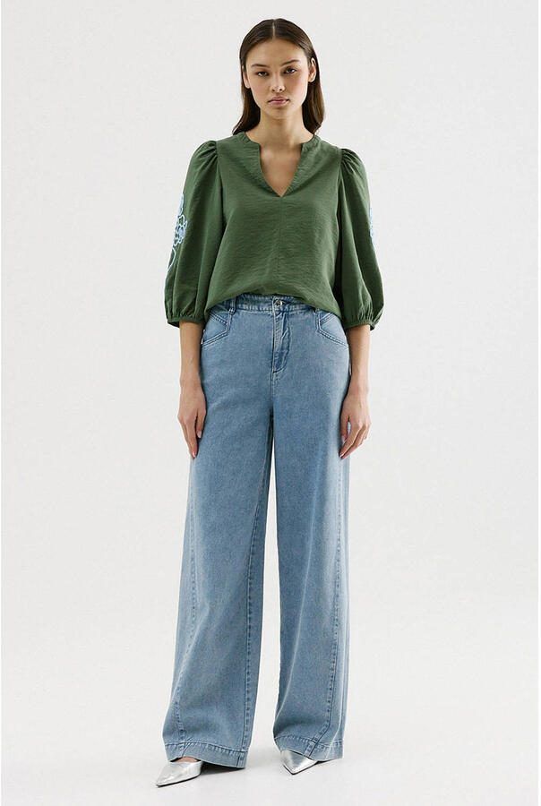 CKS wide leg jeans medium blue denim - Foto 3