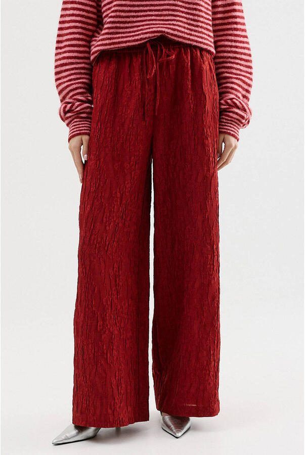 CKS wide leg regular waist broek rood