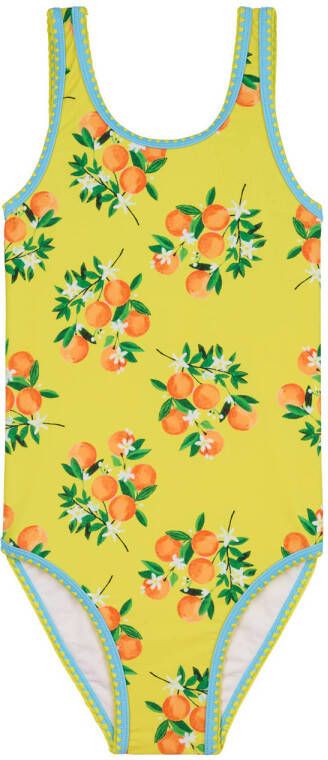 Claesen's badpak Oranges geel oranje turquoise Meisjes Gerecycled polyester 164-170