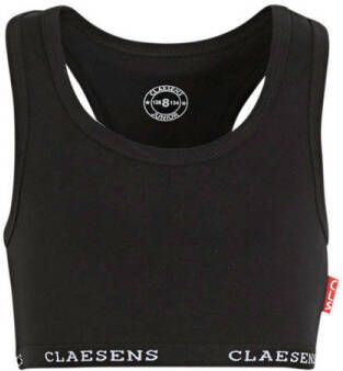 Claesen's bh top zwart Meisjes Stretchkatoen Effen 116 122 - Foto 3