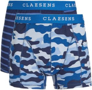 Claesen's boxershort set van 2 donkerblauw blauw