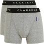 Claesen's boxershort set van 2 grijs melange wit Jongens Stretchkatoen 140 146 - Thumbnail 1