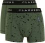 Claesen's boxershort set van 2 groen zwart Jongens Stretchkatoen All over print 104-110 - Thumbnail 1