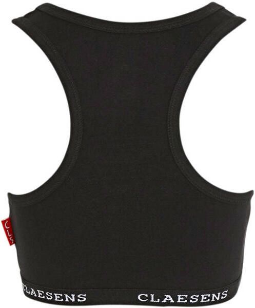 Claesen's bh top zwart Meisjes Stretchkatoen Effen 116 122 - Foto 4