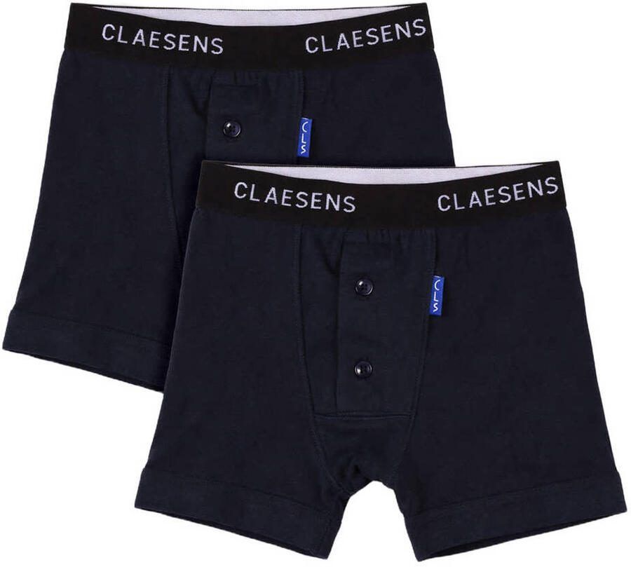 Claesen's boxershort set van 2 donkerblauw Jongens Stretchkatoen Effen 104 110 - Foto 2