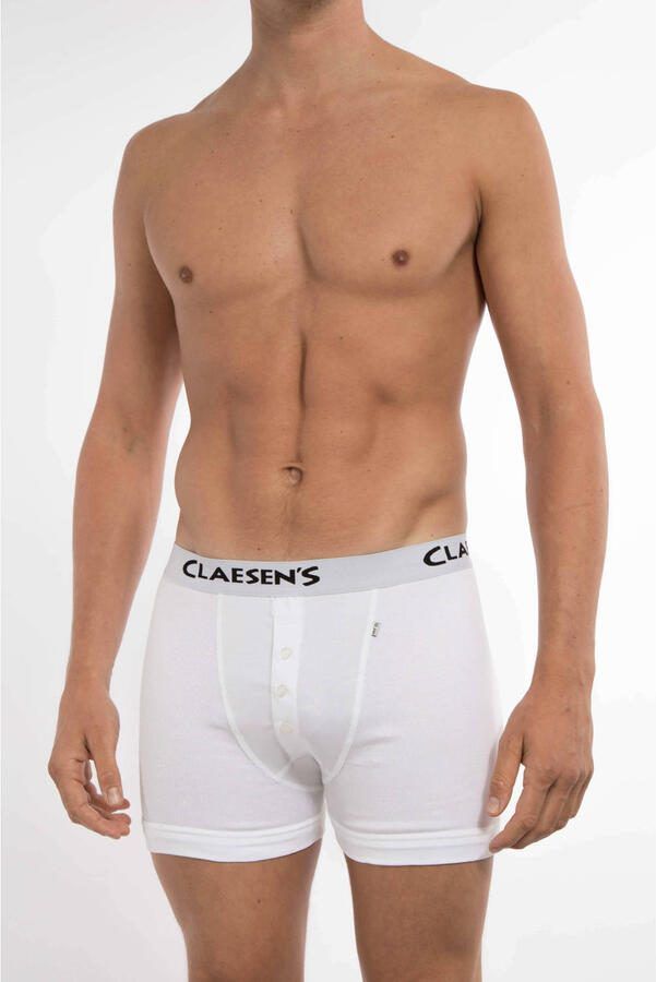 Claesen's Boxershorts Wit Rib 2-Pack