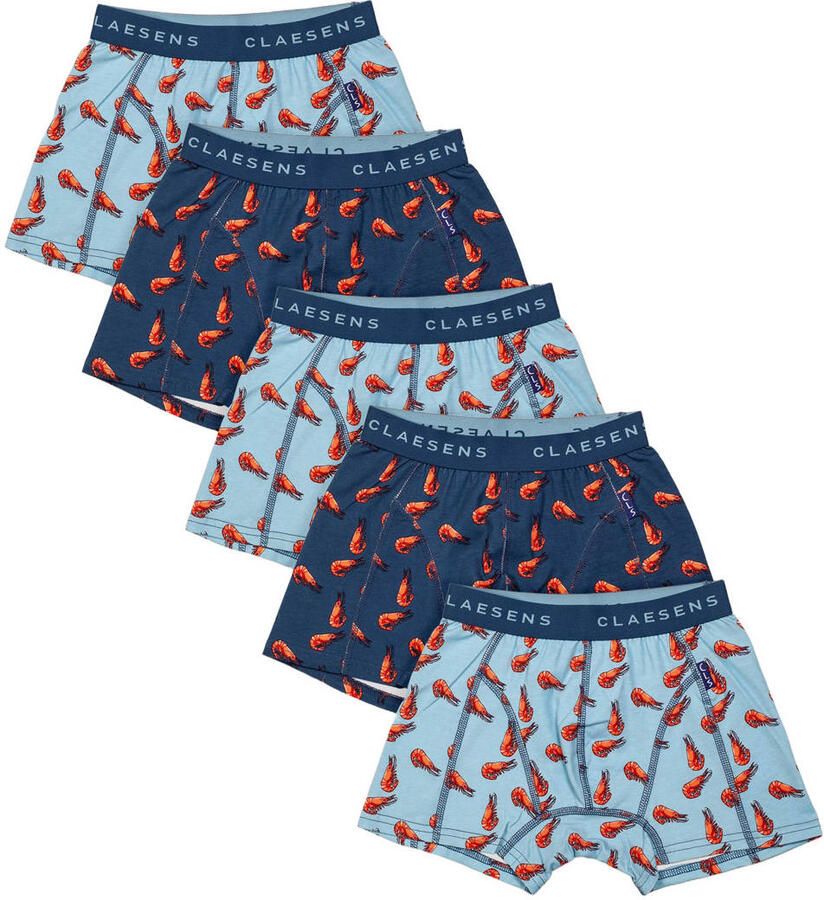 CLAESEN'S Jongens Ondergoed & Nachtkleding Boxer 5-pack Blauw