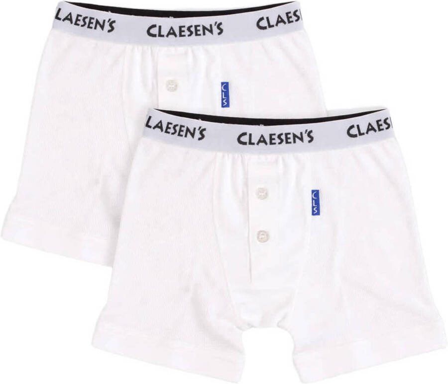 Claesen's boxershort set van 2 wit Jongens Stretchkatoen Effen 104 110 - Foto 2
