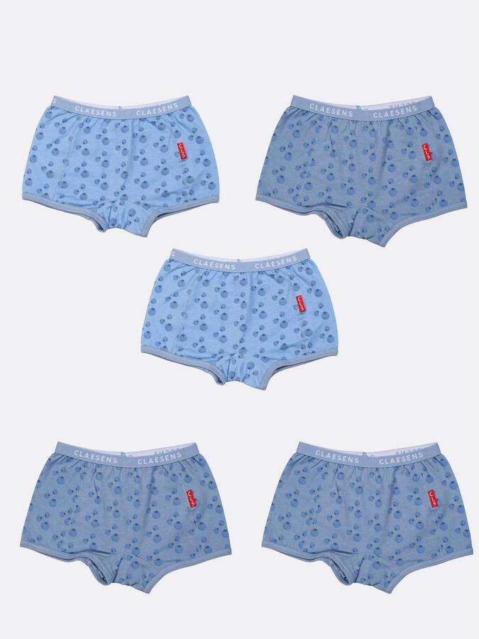 Claesen's Meisjes boxershort 5-Pack Blueberry