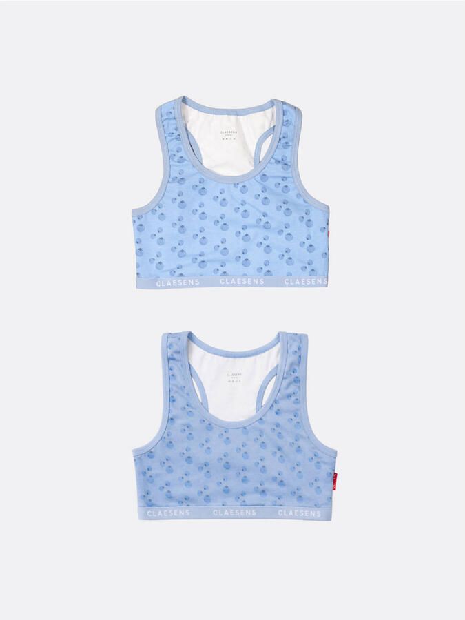 Claesen's Meisjes Croptop 2-Pack Blueberry