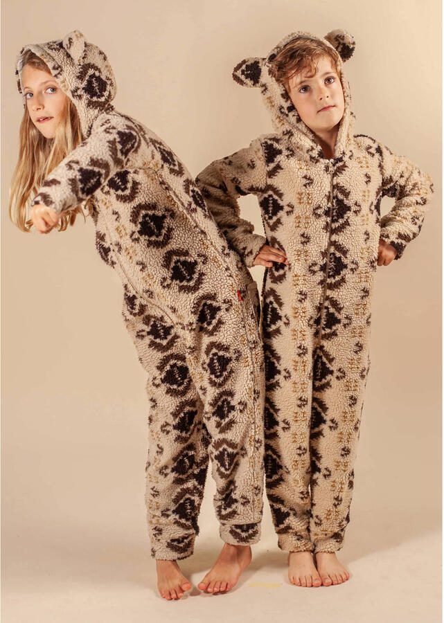 CLAESEN'S Jongens Ondergoed & Nachtkleding Teddy Onesie Creme - Foto 6
