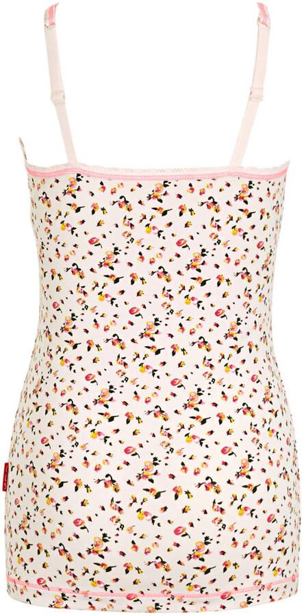 Claesen's singlet met bloemen roze Hemd Meisjes Stretchkatoen V-hals Bloemen 128 134