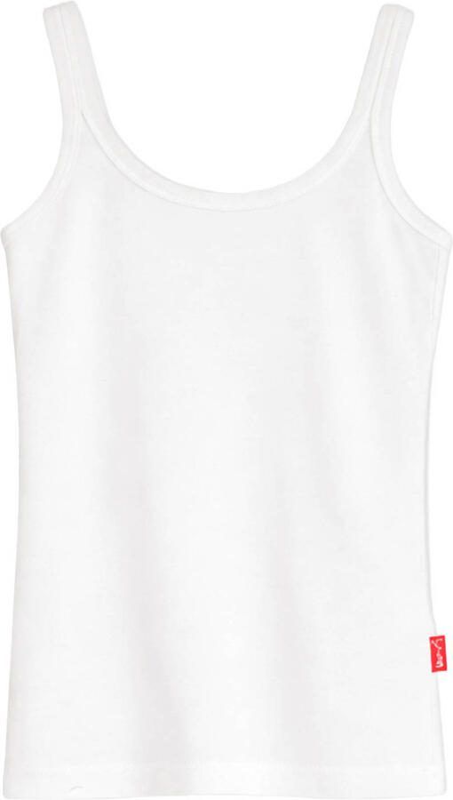 Claesen's singlet wit Hemd Meisjes Stretchkatoen Ronde hals Effen 104 110 - Foto 2