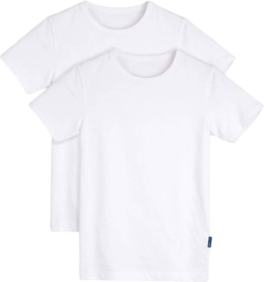 Claesen's T-shirt set van 2 wit Jongens Katoen Ronde hals Effen 104 110 - Foto 6