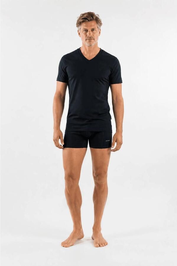 Claesen's T-Shirt Navy V-Neck Cotton Lycra 2-Pack