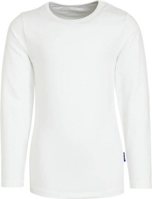 Claesen's longsleeve wit T-shirt Jongens Stretchkatoen Ronde hals Effen 128 134