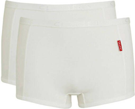 Claesen's short set van 2 wit Meisjes Stretchkatoen Effen 104 110