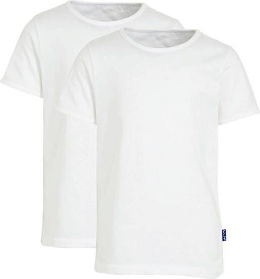 Claesen's T-shirt set van 2 wit Jongens Katoen Ronde hals Effen 104 110