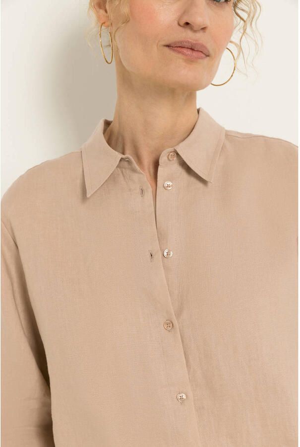 Claudia Sträter blouse met linnen beige - Foto 2