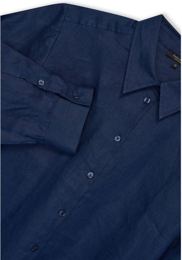 Claudia Sträter blouse met linnen donkerblauw - Foto 2