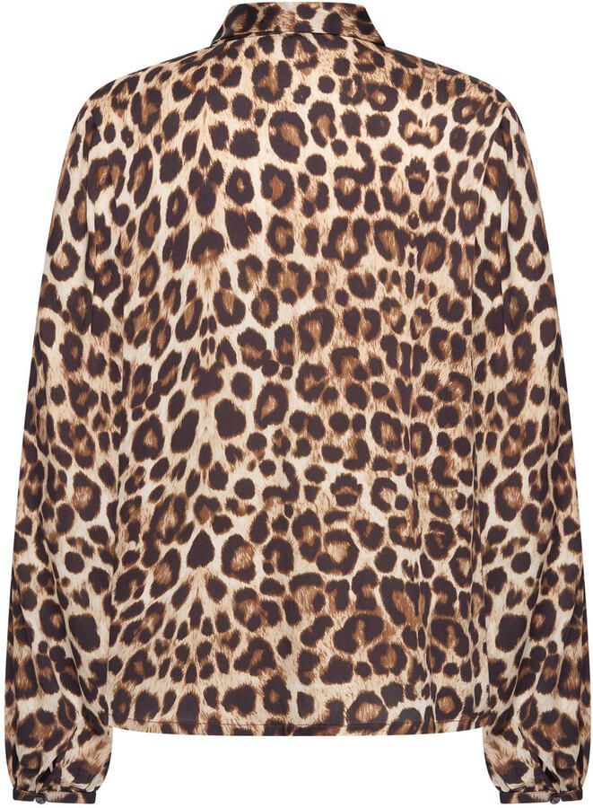 Claudia Sträter blouse met panterprint bruin - Foto 2