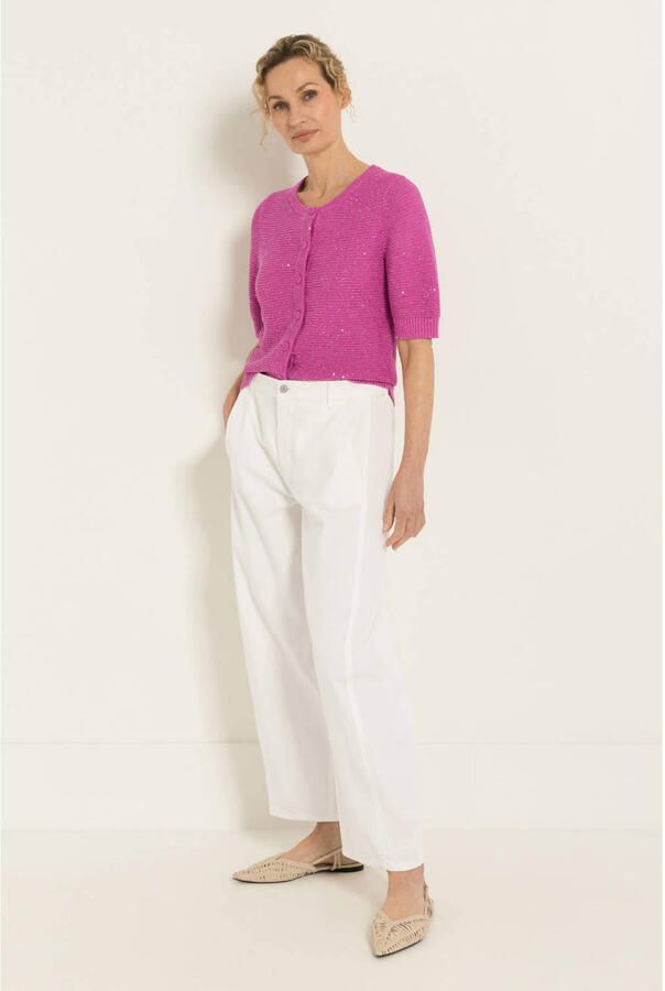 Claudia Sträter CLAUDIA BY CLAUDIA STRÄTER barrel regular waist broek wit