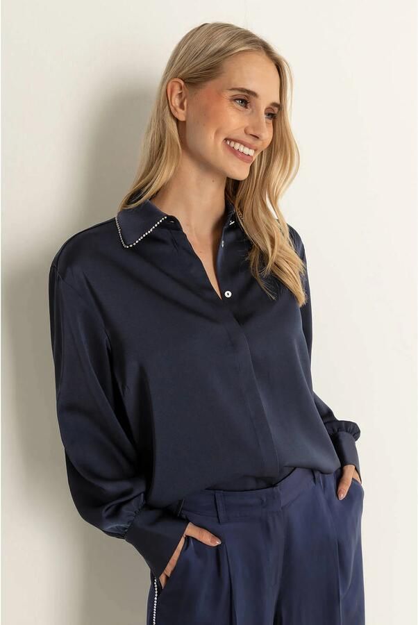 Claudia Sträter CLAUDIA BY CLAUDIA STRÄTER blouse donkerblauw