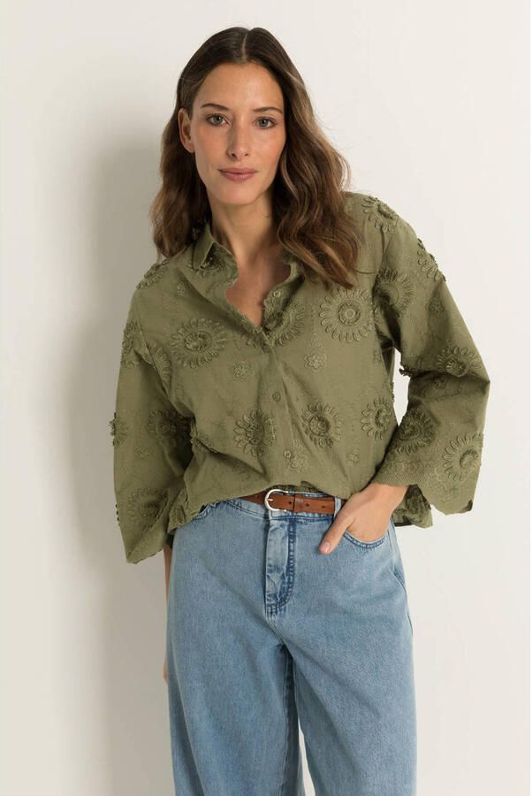 Claudia Sträter CLAUDIA BY CLAUDIA STRÄTER blouse donkergroen