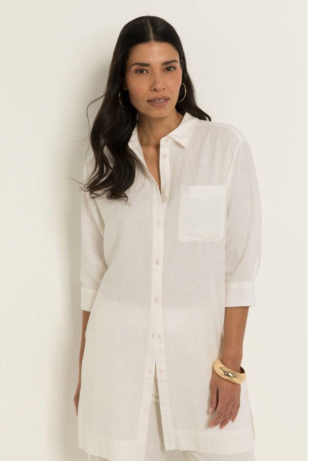 Claudia Sträter CLAUDIA BY CLAUDIA STRÄTER blouse met linnen ecru