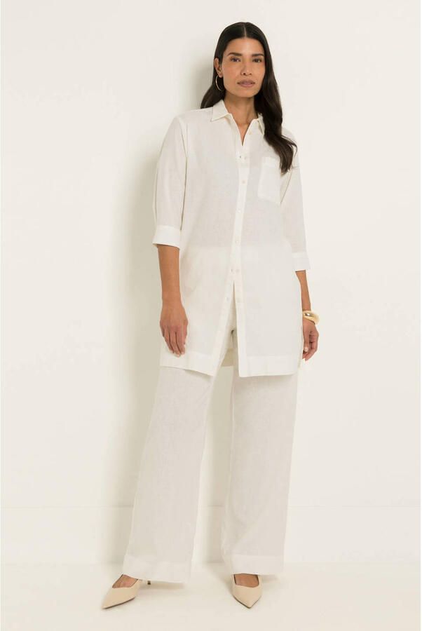 Claudia Sträter CLAUDIA BY CLAUDIA STRÄTER blouse met linnen ecru - Foto 2