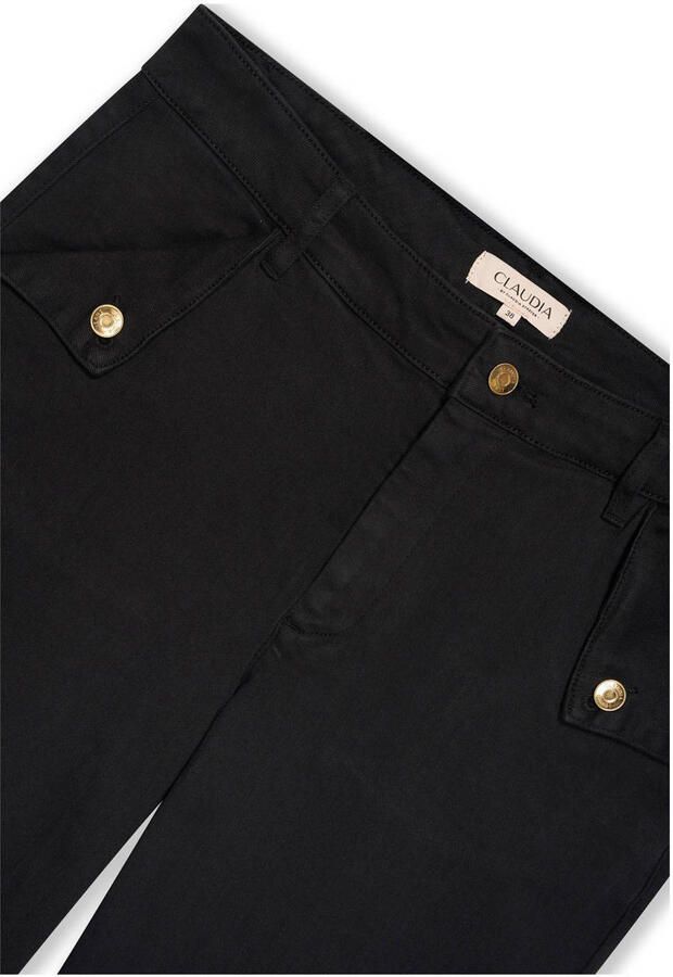 Claudia Sträter CLAUDIA BY CLAUDIA STRÄTER denim slim high waist broek zwart - Foto 2