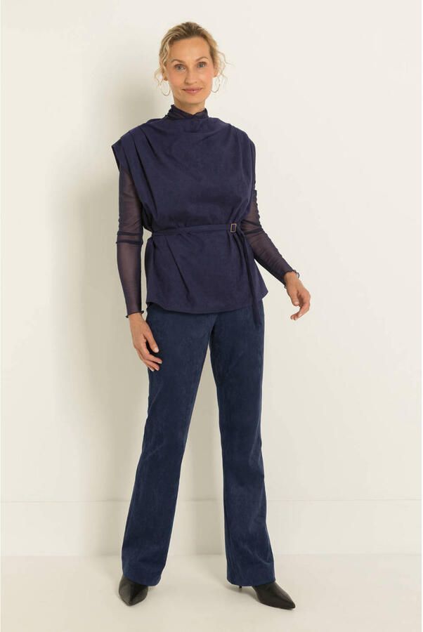 Claudia Sträter CLAUDIA BY CLAUDIA STRÄTER flared broek donkerblauw