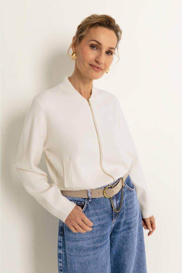 Claudia Sträter CLAUDIA BY CLAUDIA STRÄTER gebreid vest ecru