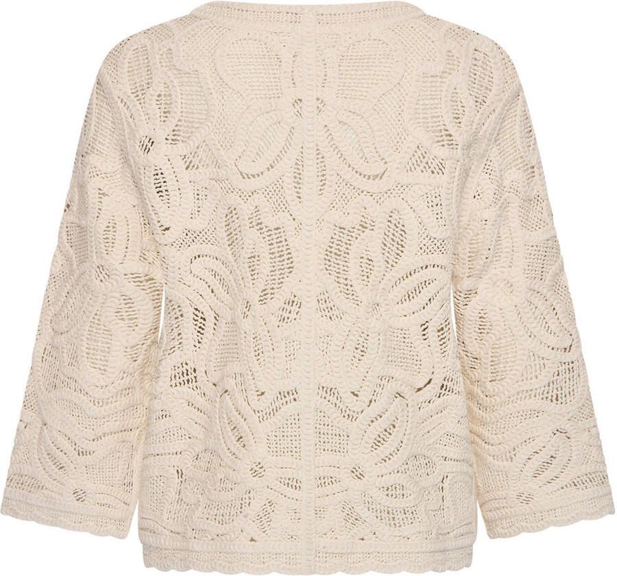 Claudia Sträter CLAUDIA BY CLAUDIA STRÄTER gehaakt vestjasje beige - Foto 2