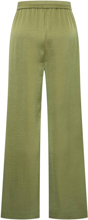 Claudia Sträter CLAUDIA BY CLAUDIA STRÄTER high waist wide leg broek groen - Foto 3