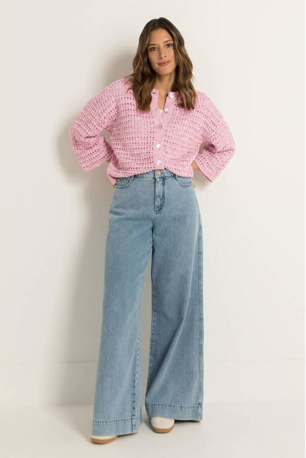 Claudia Sträter CLAUDIA BY CLAUDIA STRÄTER high waist wide leg jeans medium blue denim
