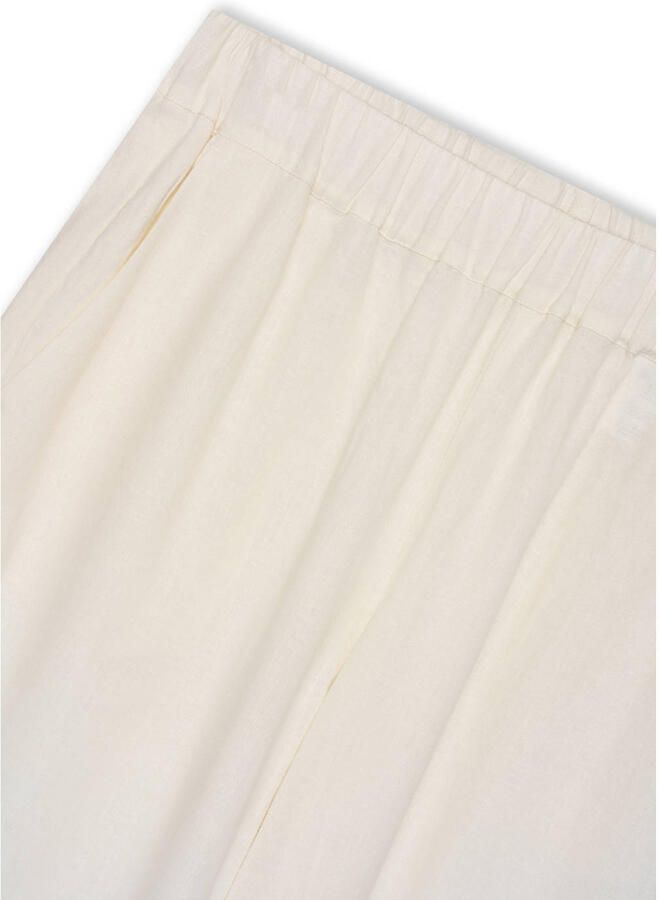 Claudia Sträter CLAUDIA BY CLAUDIA STRÄTER linnen regular waist wide leg fit broek ecru - Foto 2